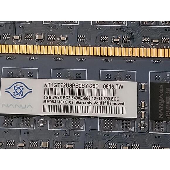 Nanya 2 GB (2 x 1GB) DDR2 PC2-6400U ECC Desktop Memory Kit - Picture 2 of 3